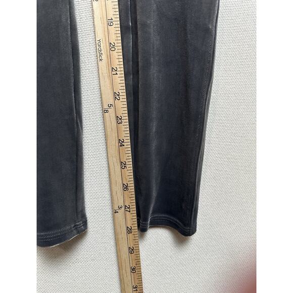 Spanx Women's M Velvet Leggings Silver Chrome Grey High Waist Slimming Shaping - Picture 6 of 10